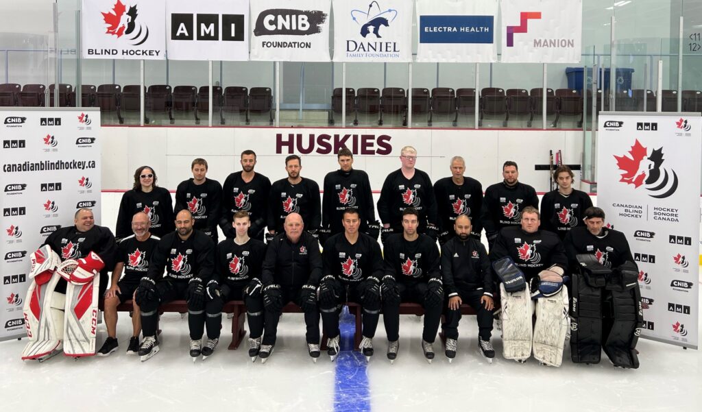 national blind hockey team photo 