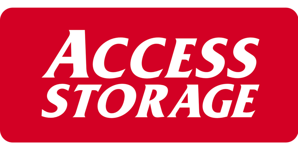 Access Storage logo is a red background with white writing