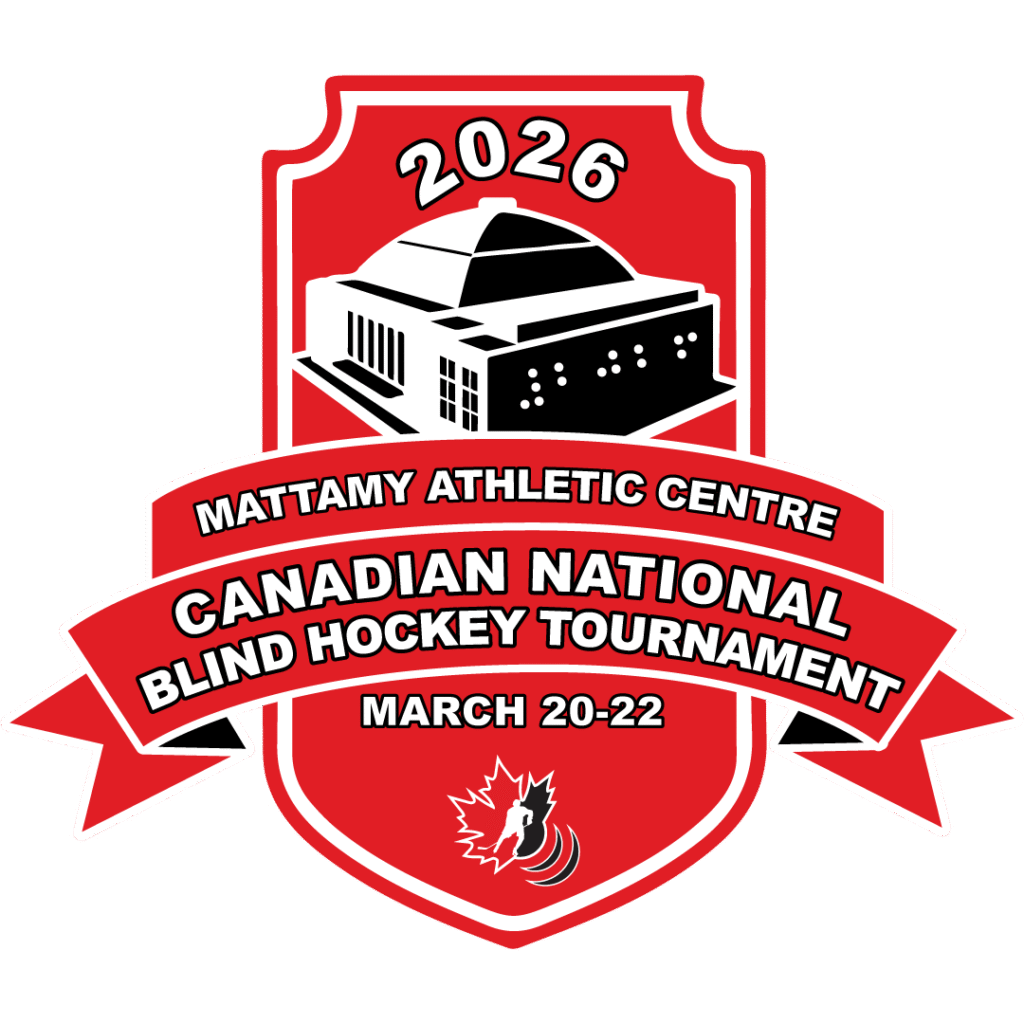 logo crest for the 2026 Canadian National Blind Hockey tournament