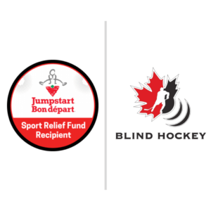 jumpstart logo and Canadian blind hockey logo 